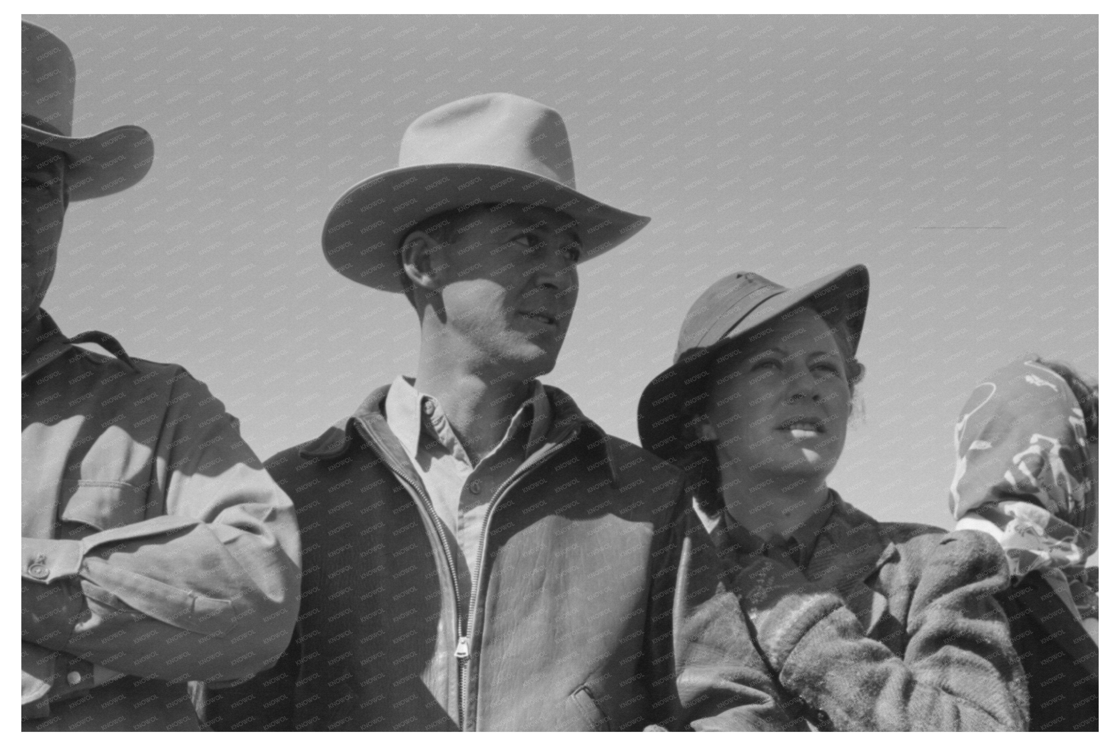 San Angelo Fat Stock Show 1940 Sideshow Spectators