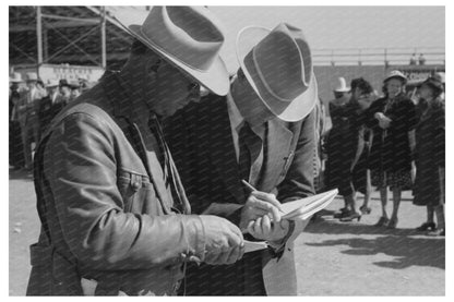 Judges Evaluate Horses at San Angelo Fat Stock Show 1940