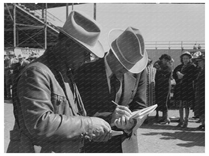 San Angelo Fat Stock Show Judges Examining Horses 1940