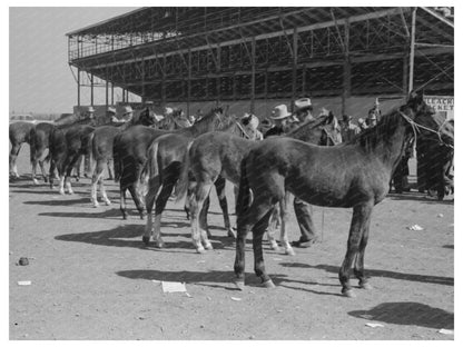 West Texan with Horse at San Angelo Stock Show 1940