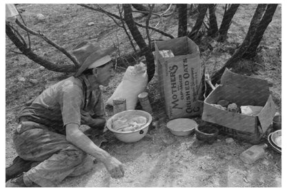 Sheep and Goat Shearer Resting in Texas March 1940