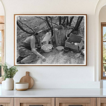 Sheep and Goat Shearer Resting in Texas March 1940