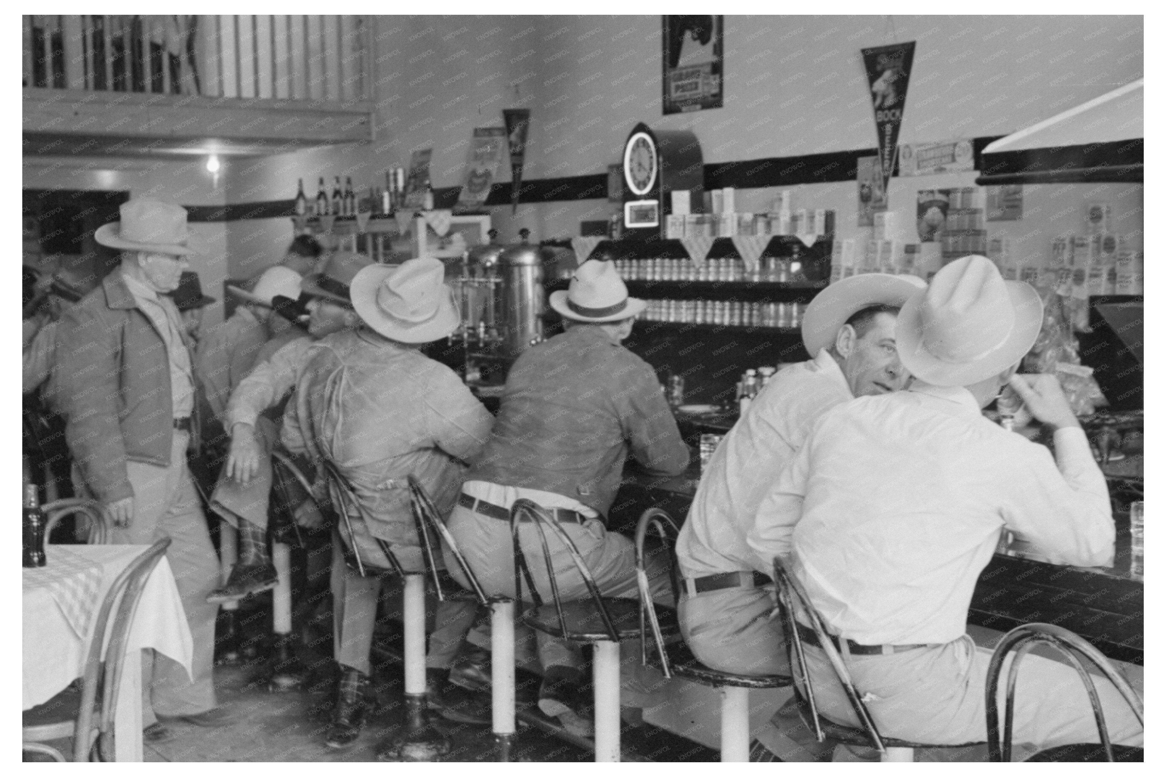 Junction Texas Cafe Interior March 1940 Photo