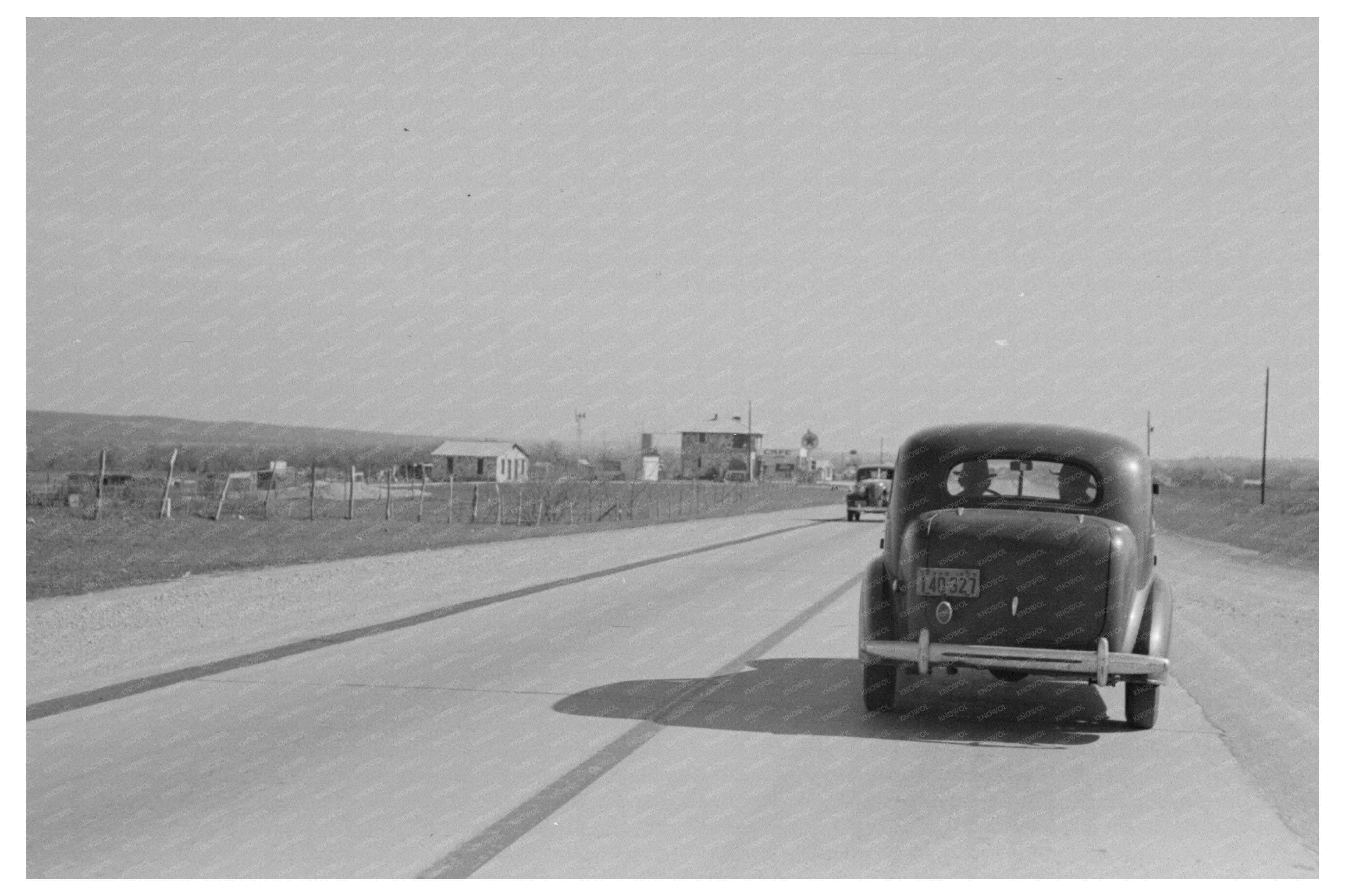 Highway Scene North of San Antonio Texas March 1940