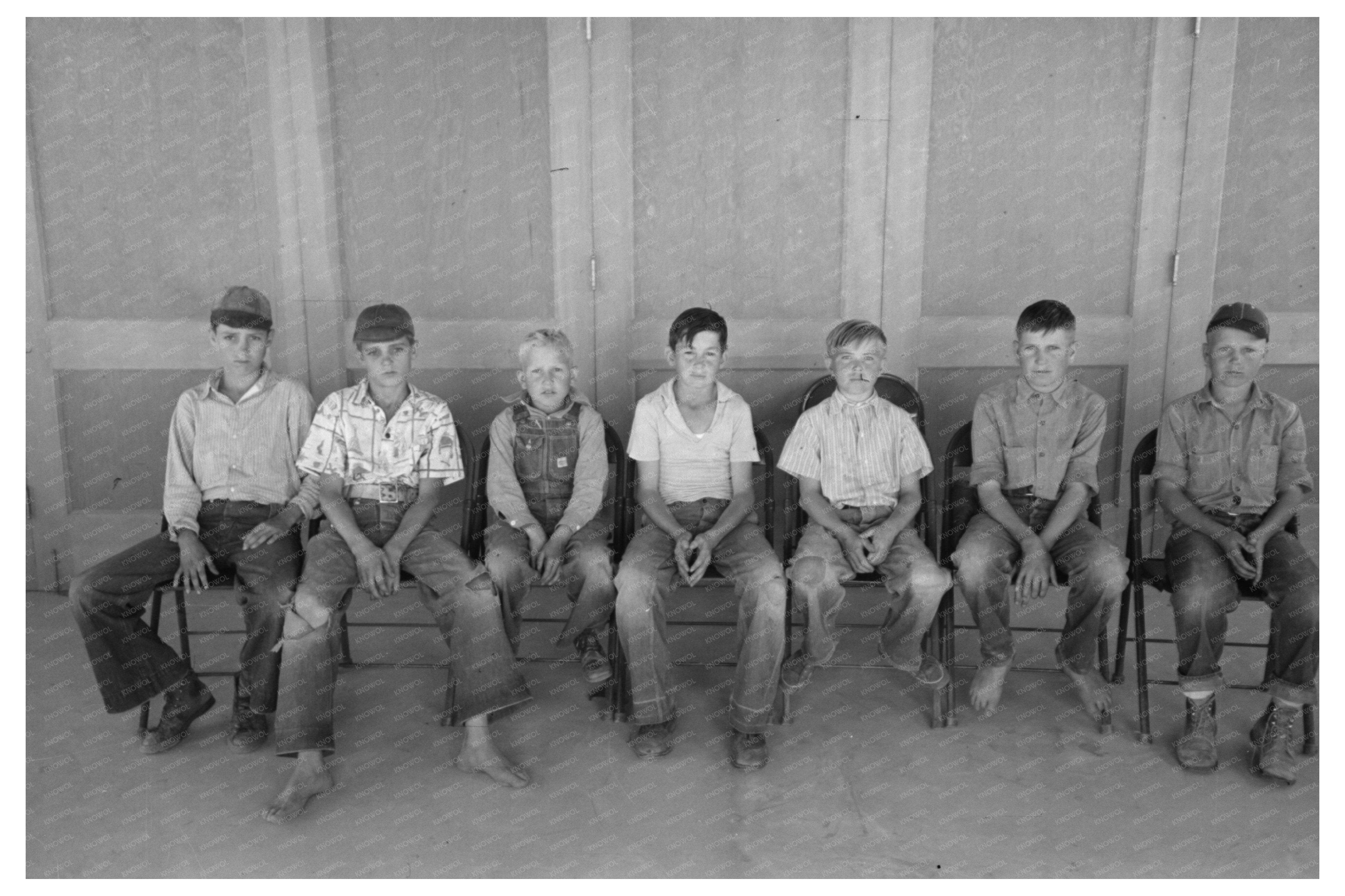 Boys Playing Baseball at Agua Fria Labor Camp 1940