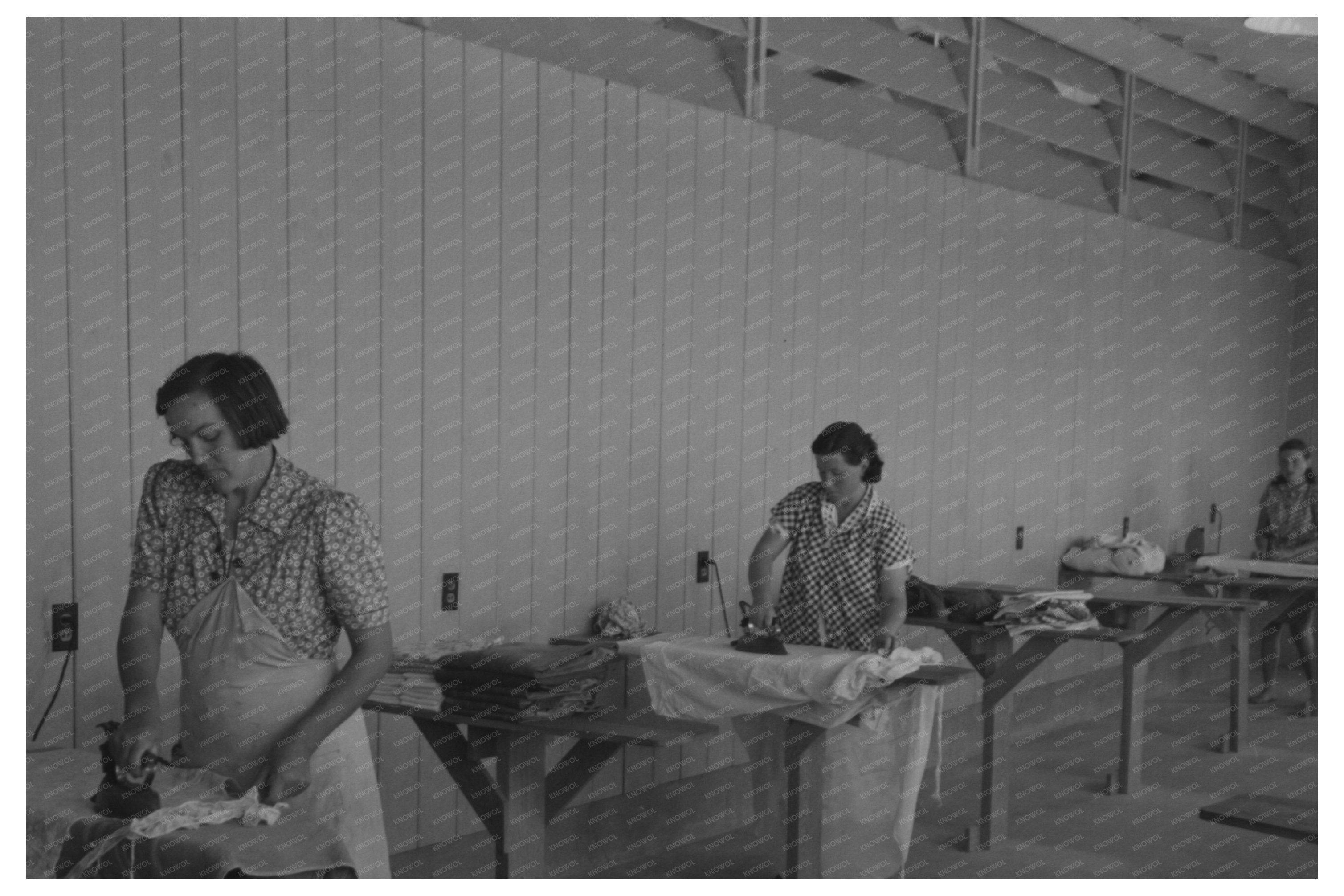 Ironing Room at Agua Fria Migratory Labor Camp 1940