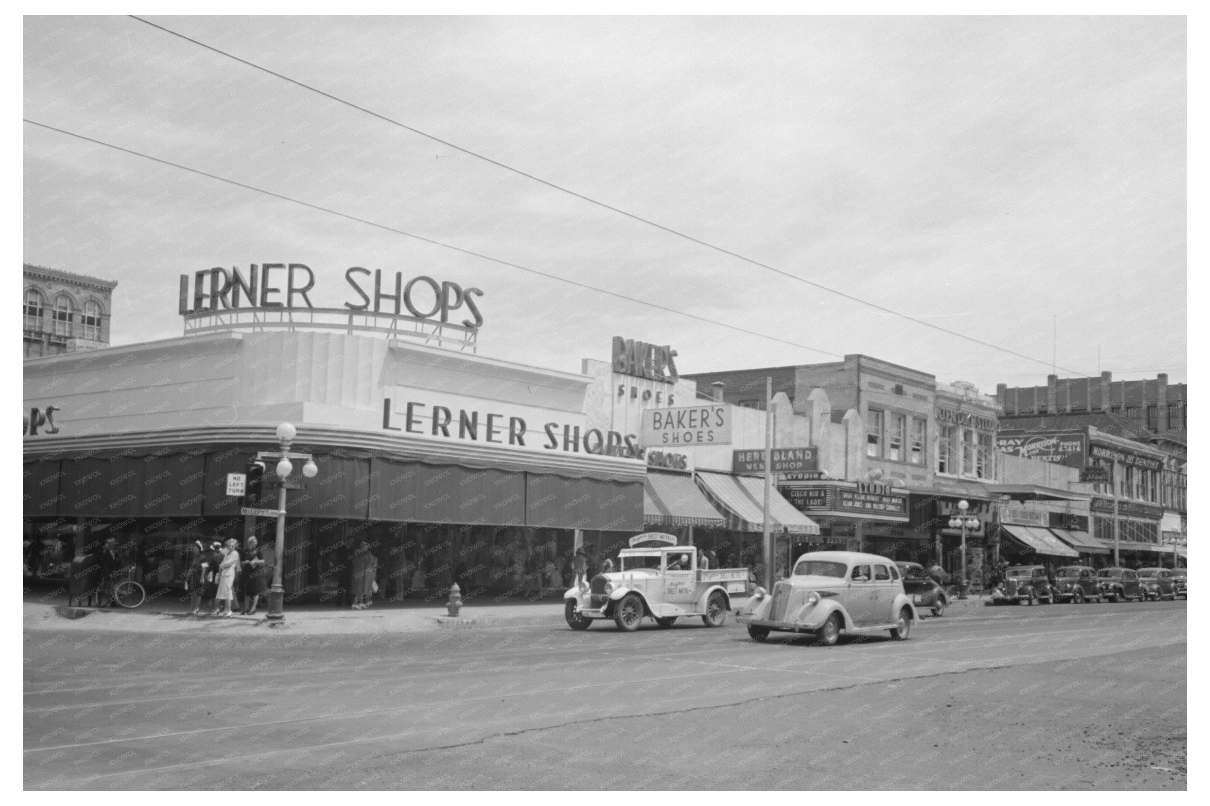 Main Street Phoenix Arizona May 1940 Urban Landscape