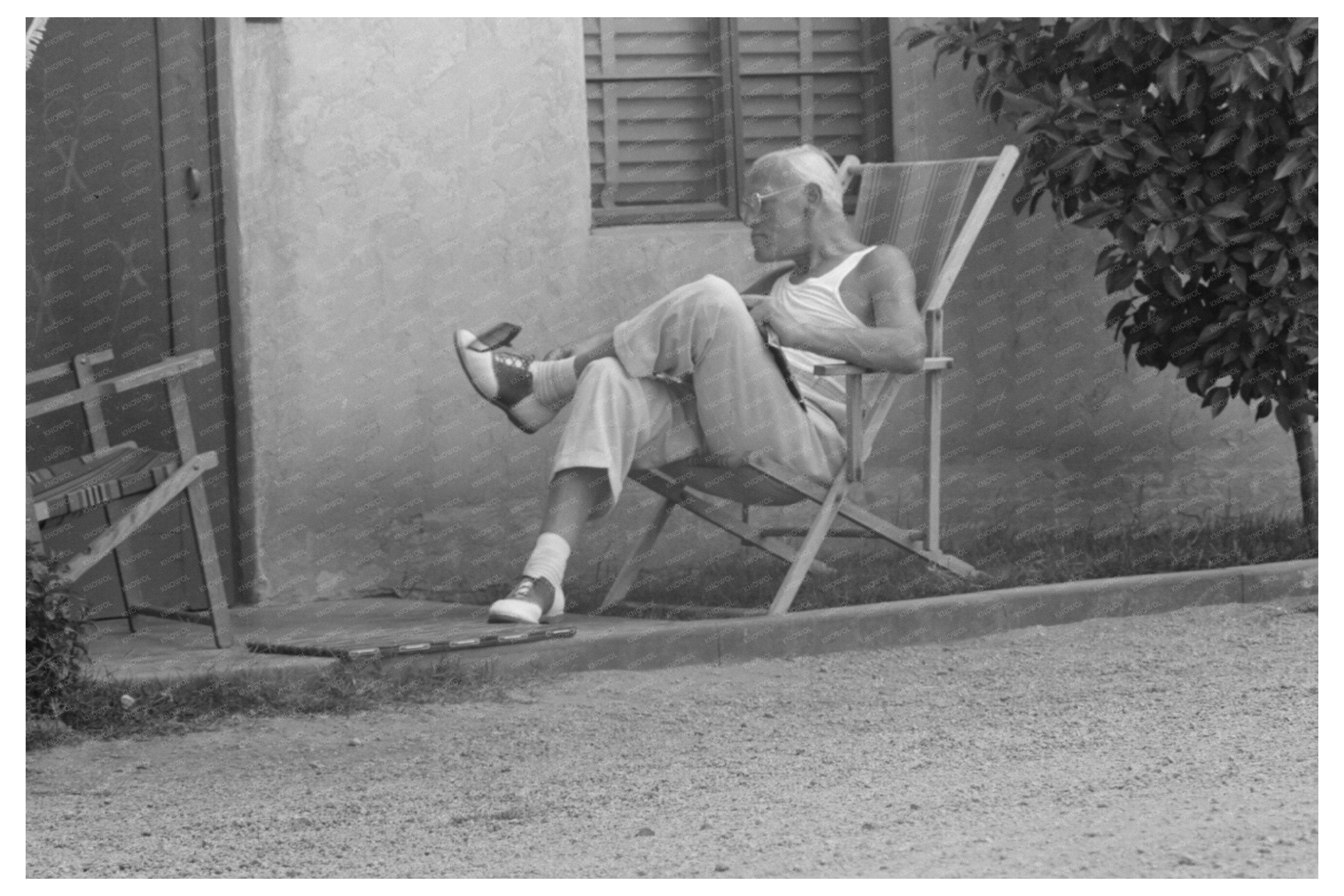 Woman Sunbathing in Phoenix Arizona May 1940