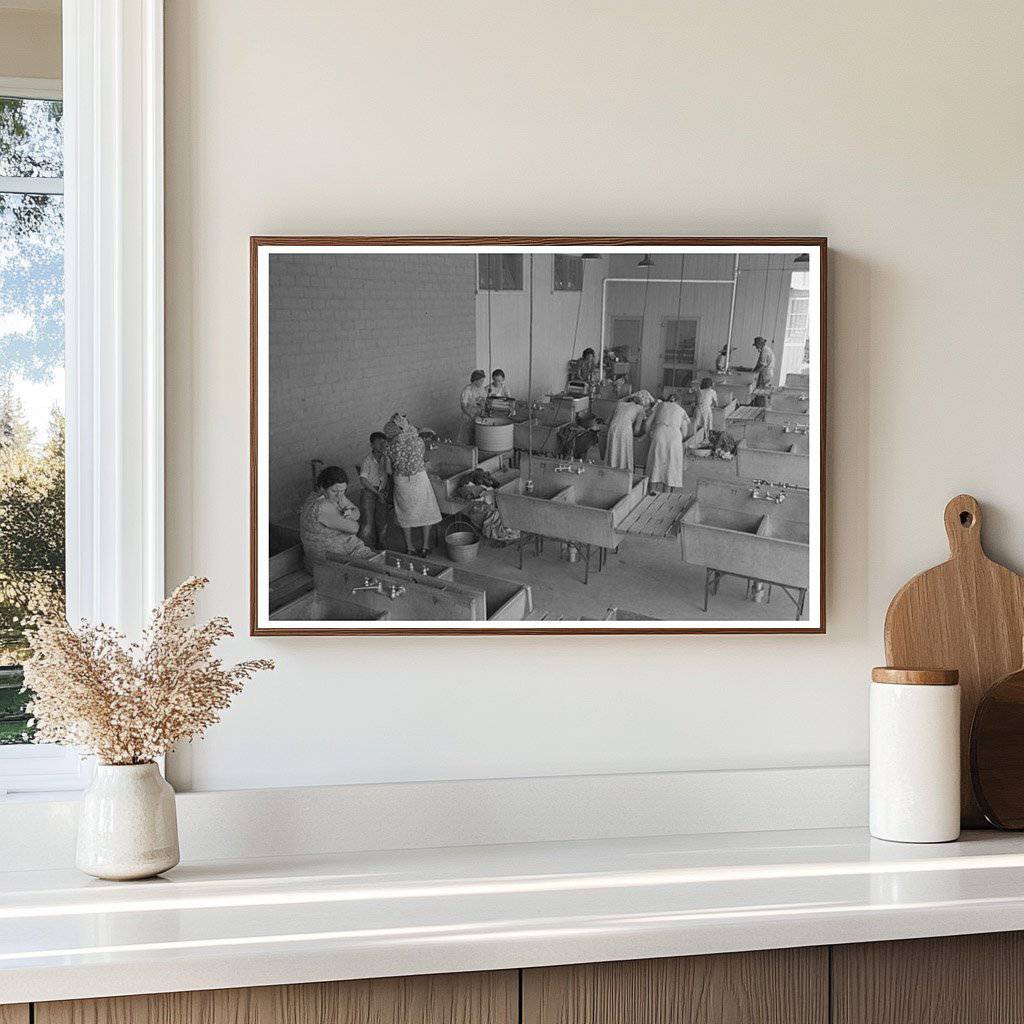 Wives in Laundry Room at Agua Fria Labor Camp 1940