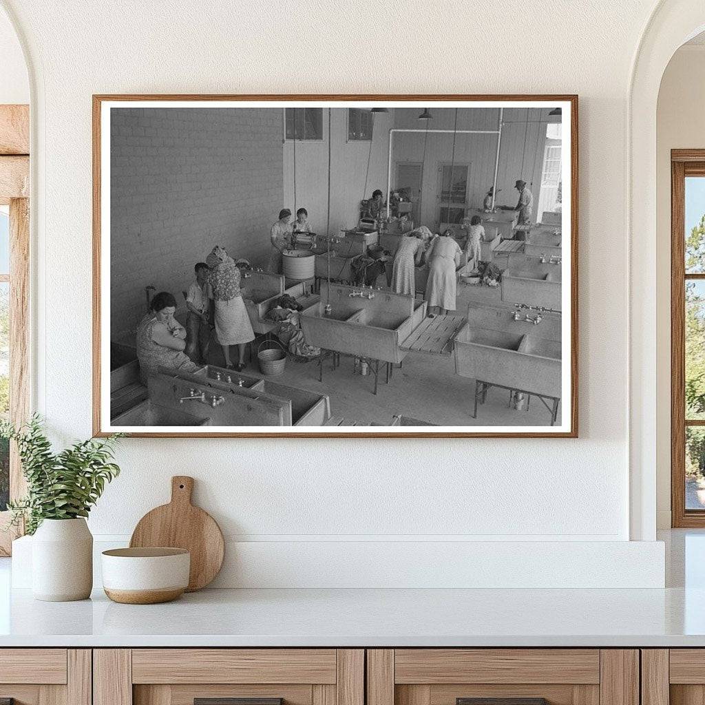 Wives in Laundry Room at Agua Fria Labor Camp 1940