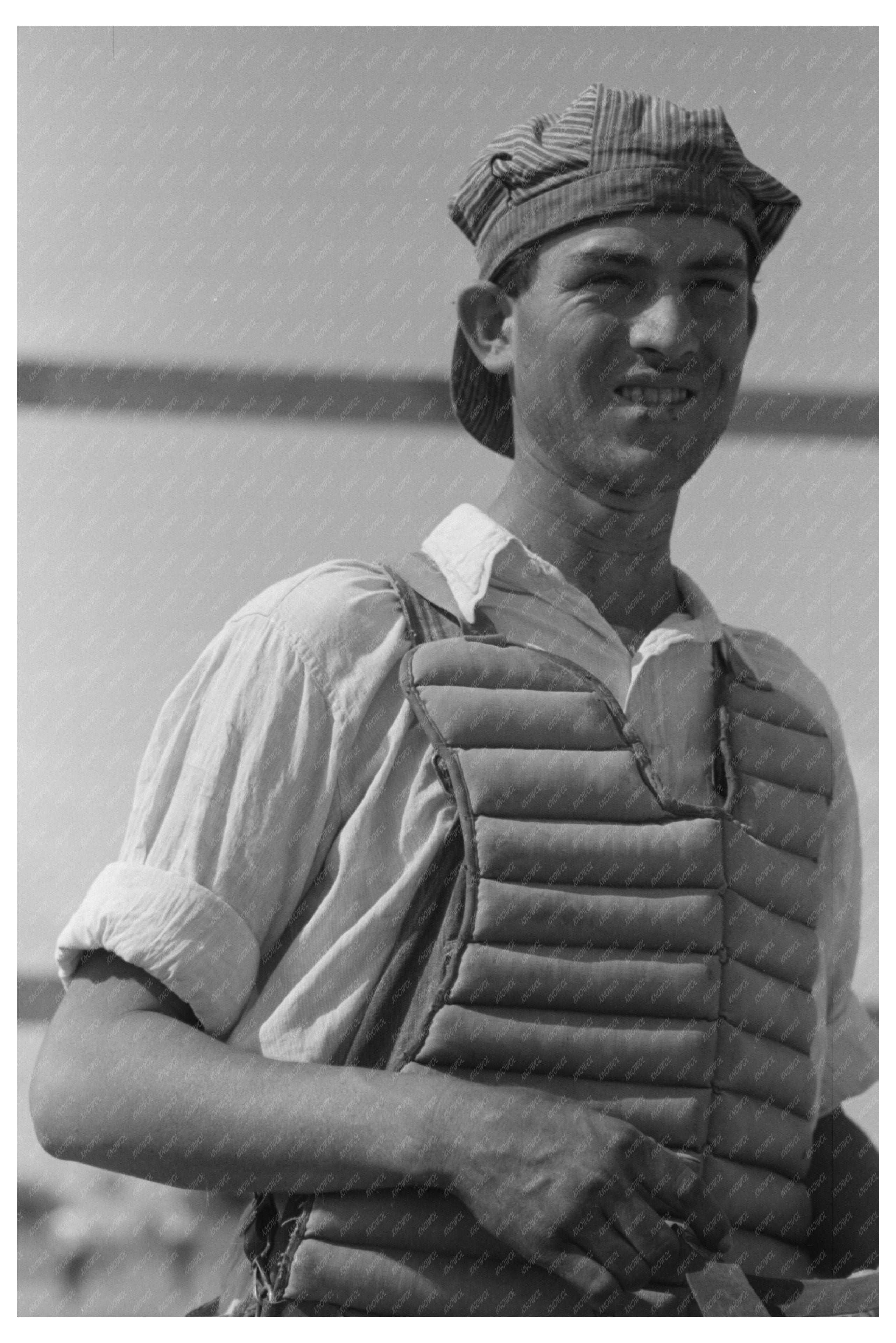 Migratory Laborer in Catchers Uniform Agua Fria 1940