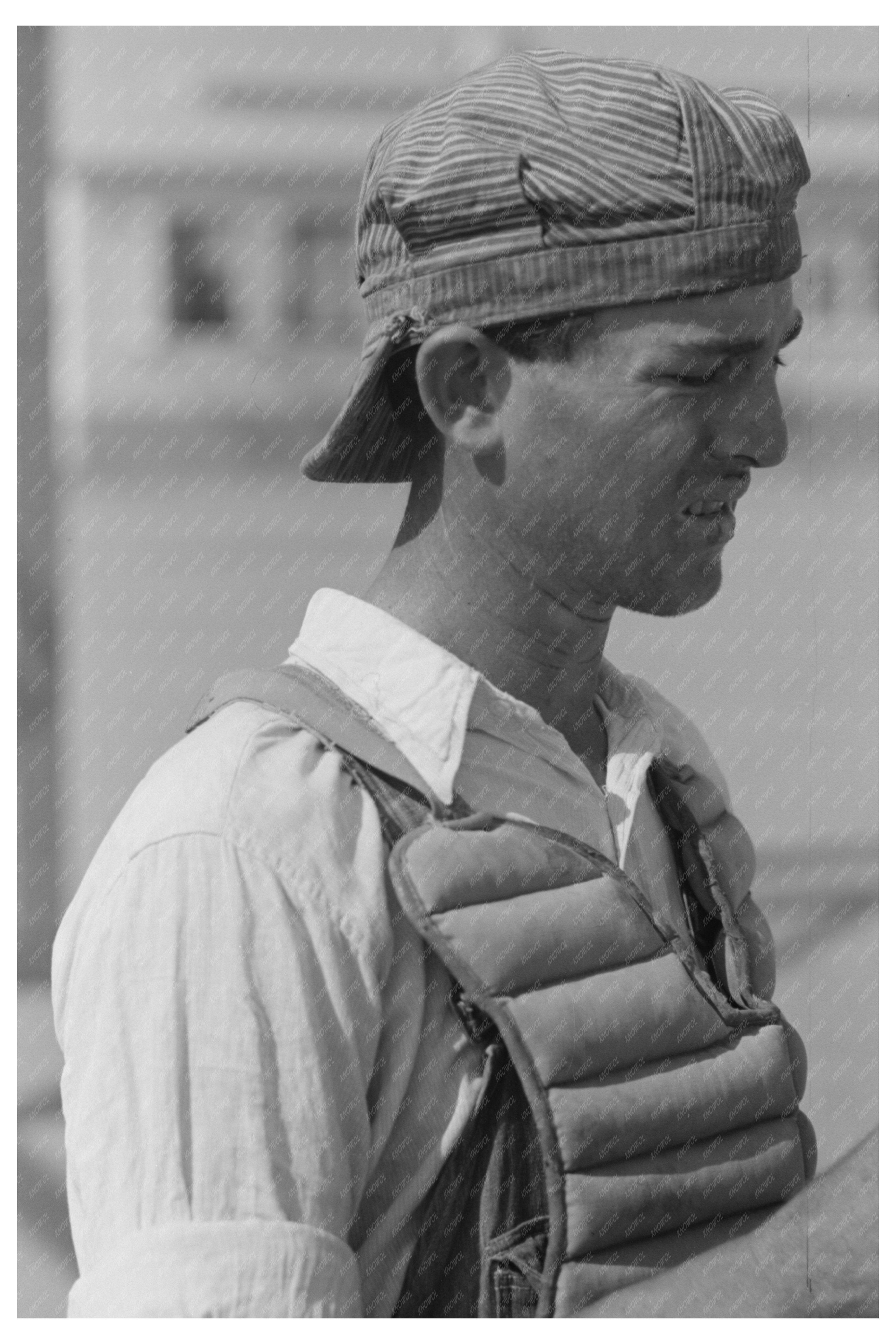 Migratory Laborer in Catchers Uniform Arizona 1940