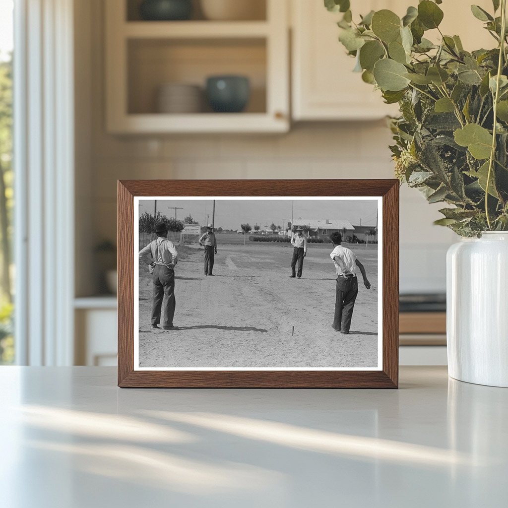 Horseshoe Pitching at Agua Fria Labor Camp May 1940