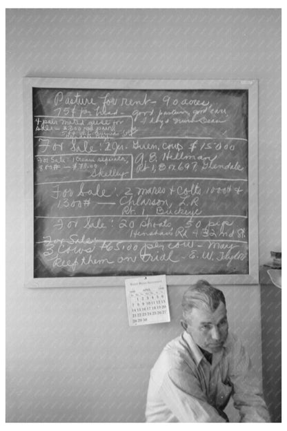 Vintage 1940 Sign in Rural Rehabilitation Office Phoenix