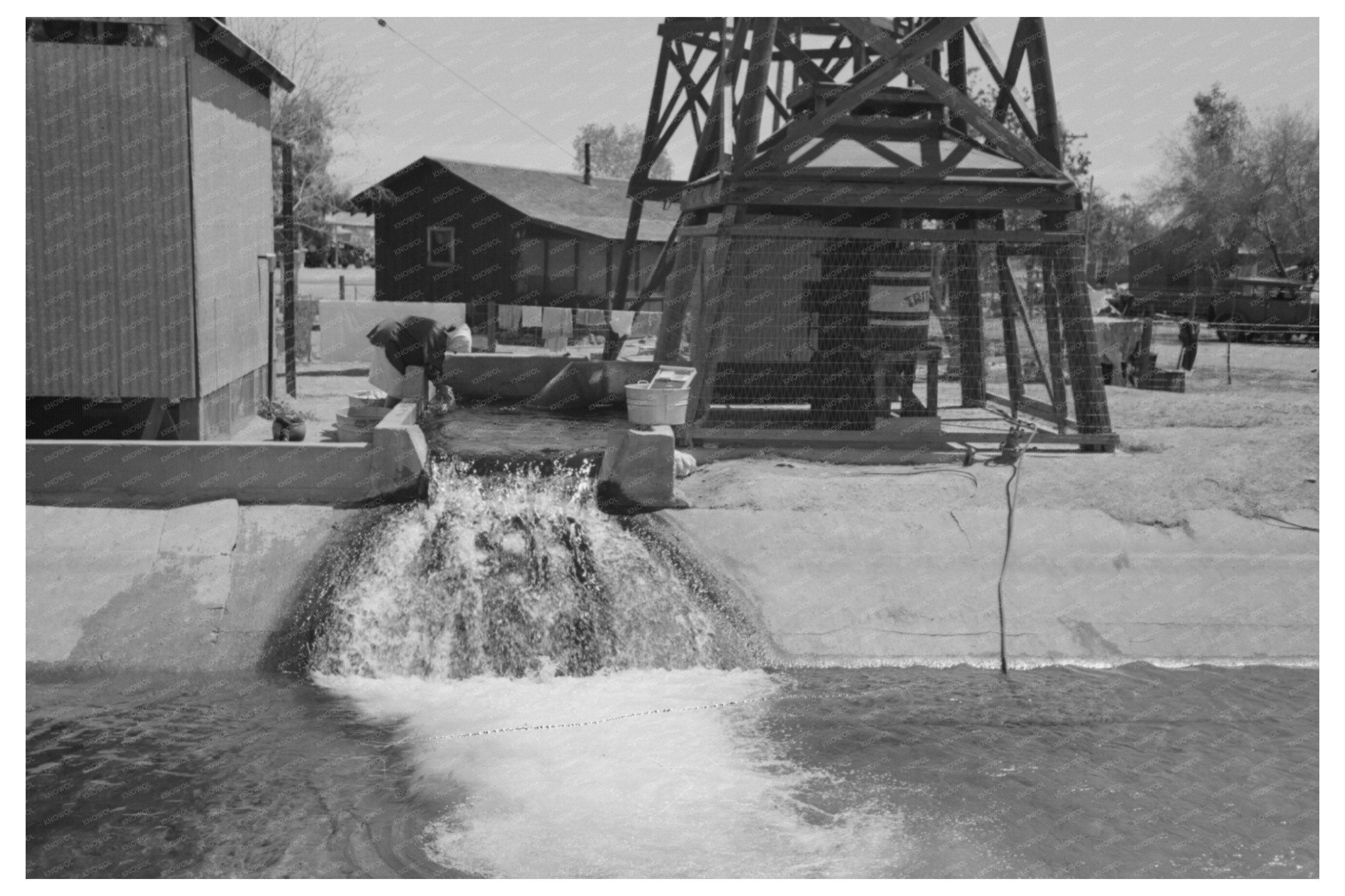 Woman Washing Clothes at Well Maricopa County 1940