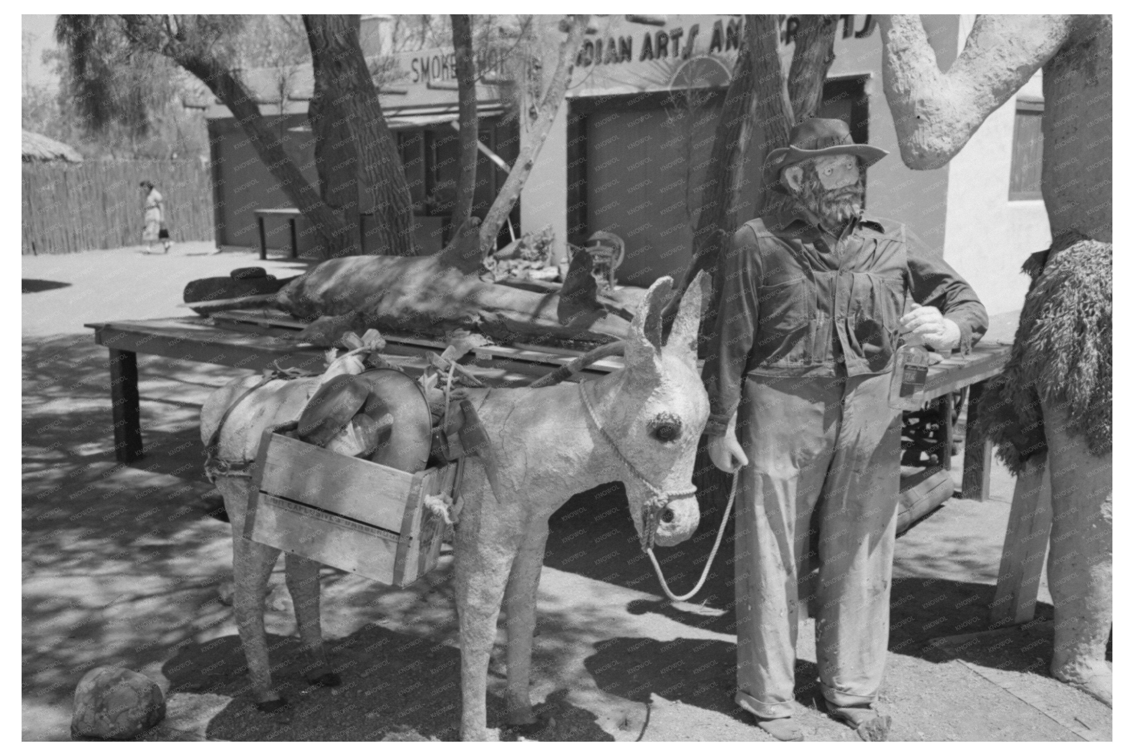 This vintage image depicts a group of three papier