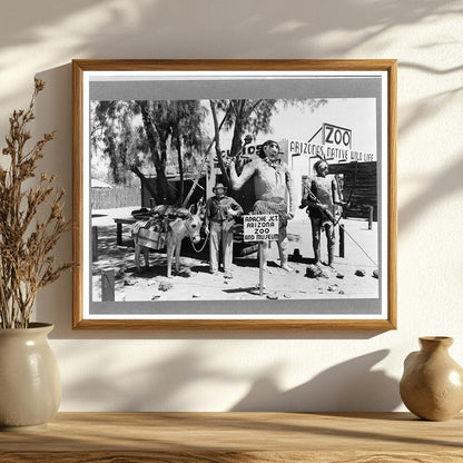 This vintage image from April 1940 features three