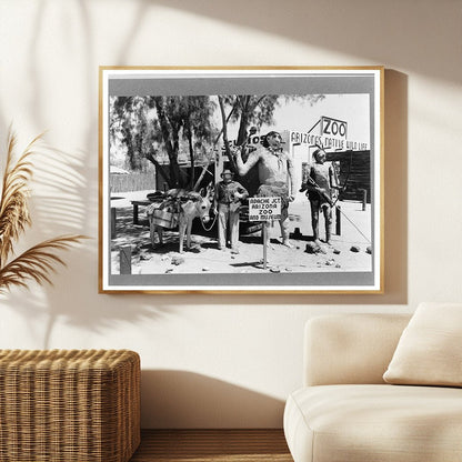 This vintage image from April 1940 features three