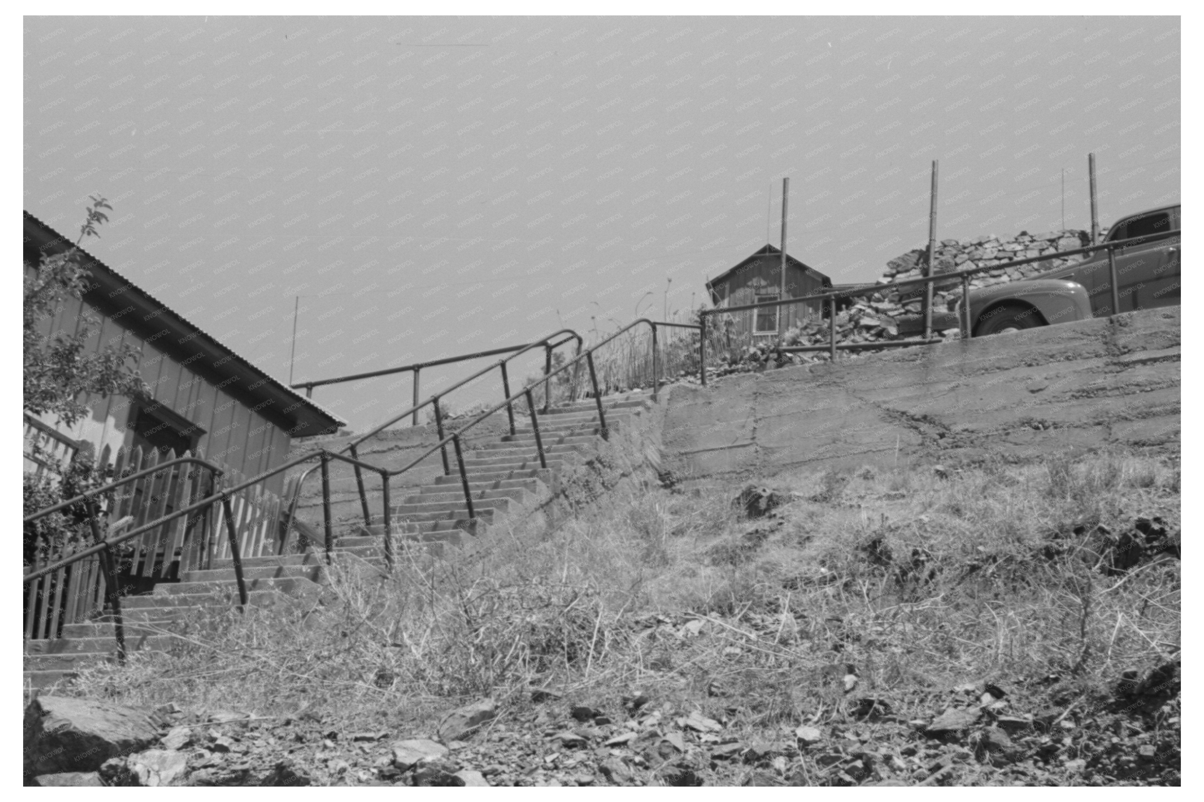 Bisbee Arizona Street Steps Historic Homes April 1940