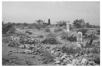 Boothill Cemetery Tombstone Arizona April 1940 Vintage Image