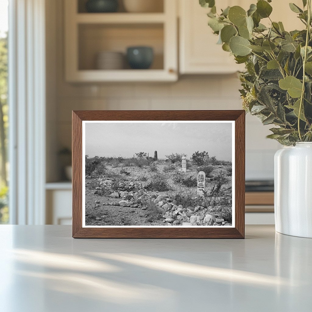 Boothill Cemetery Tombstone Arizona April 1940 Vintage Image