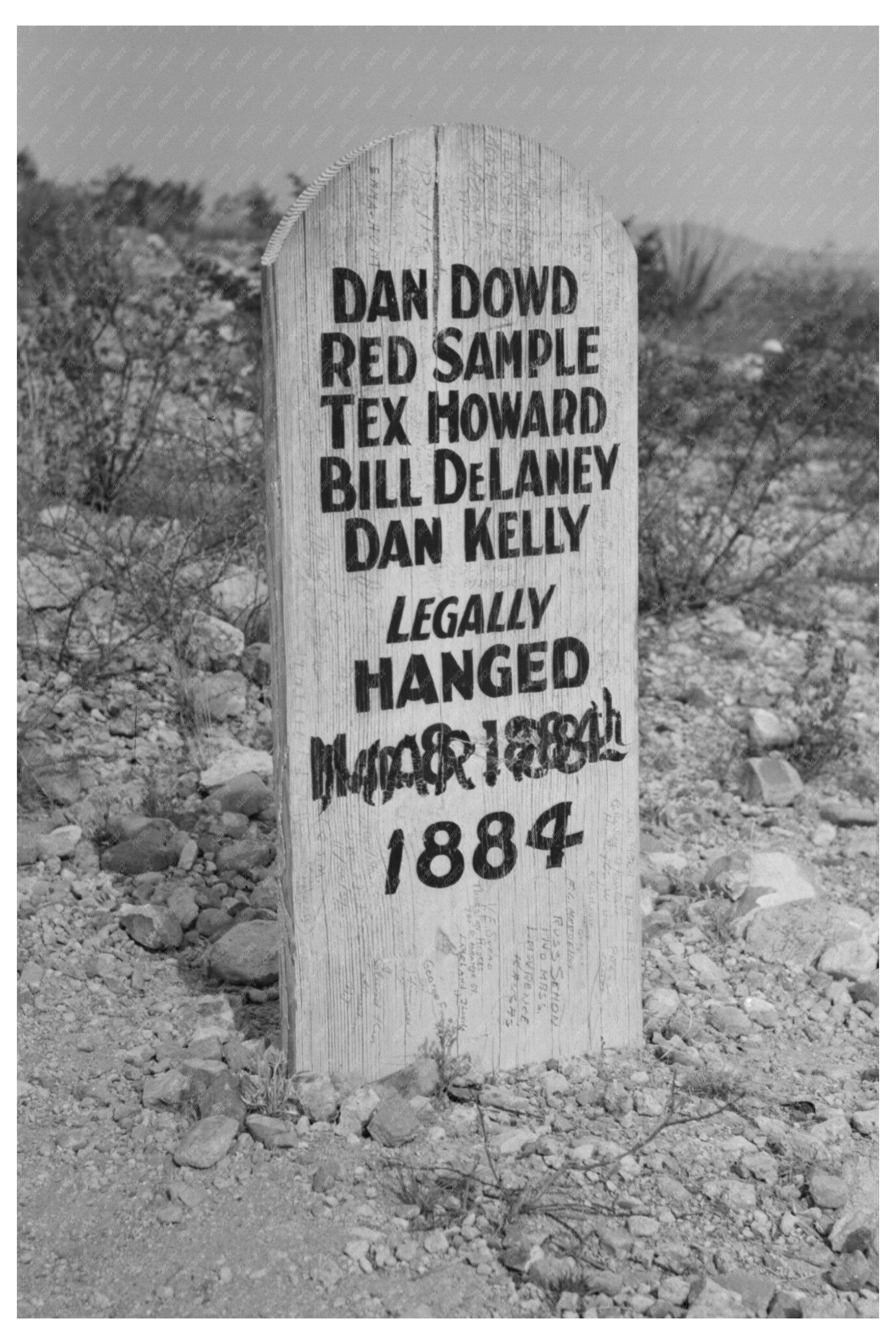 Tombstone Arizona Boothill Cemetery Tombstone April 1940