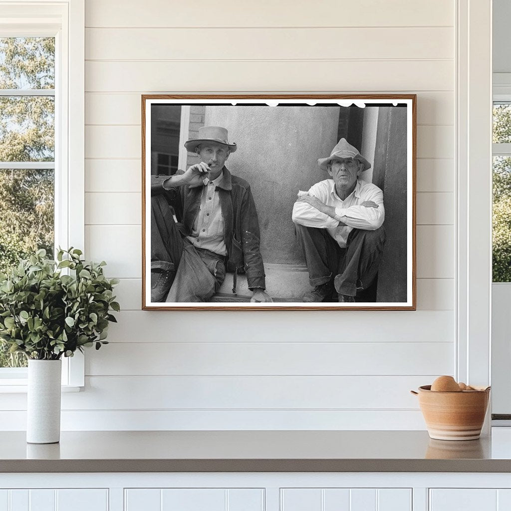 Men in Silver City New Mexico April 1940 Vintage Image