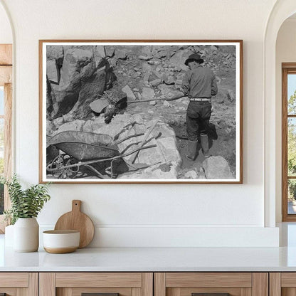 Gold Prospector Using Papago in Pinos Altos New Mexico 1940