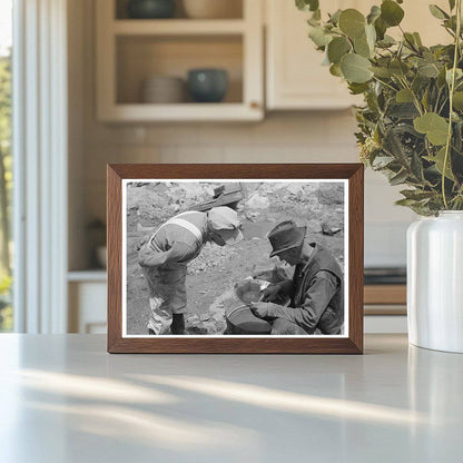 Miner Examining Gold Pan in Pinos Altos New Mexico 1940