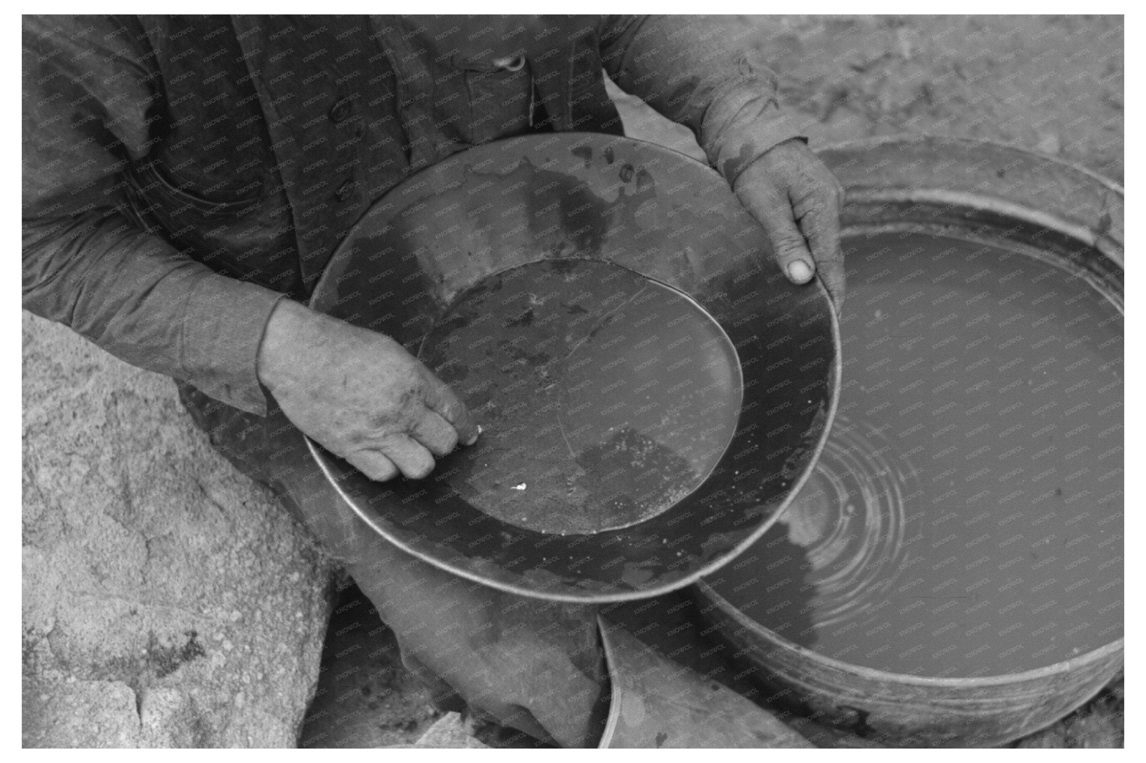 Gold Panning in Pinos Altos New Mexico 1940