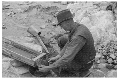 Prospector Using Sluice Box in Pinos Altos 1940