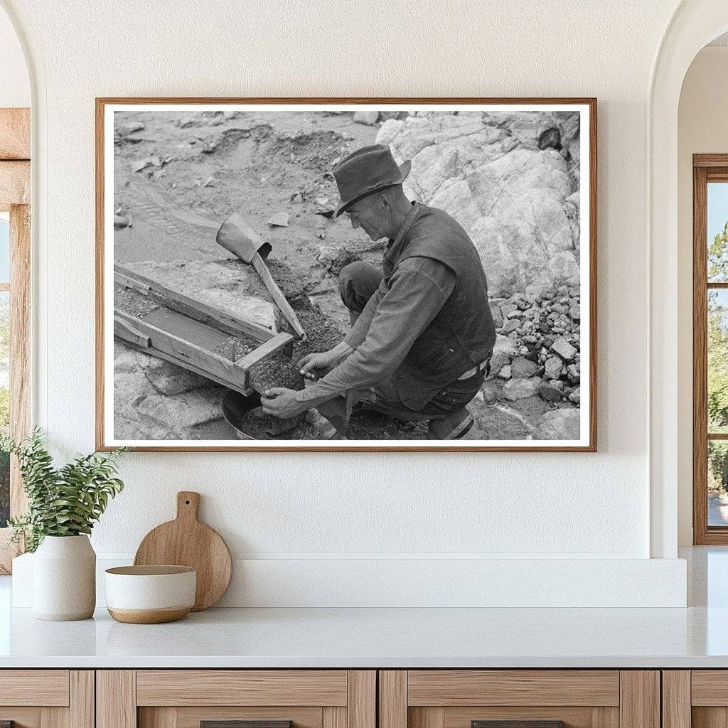 Prospector Using Sluice Box in Pinos Altos 1940