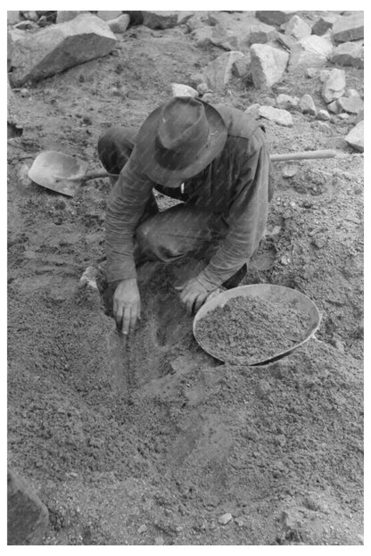 Gold Prospector at Work in Pinos Altos New Mexico 1940