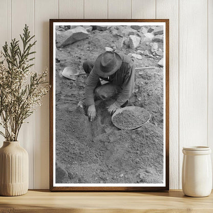 Gold Prospector at Work in Pinos Altos New Mexico 1940