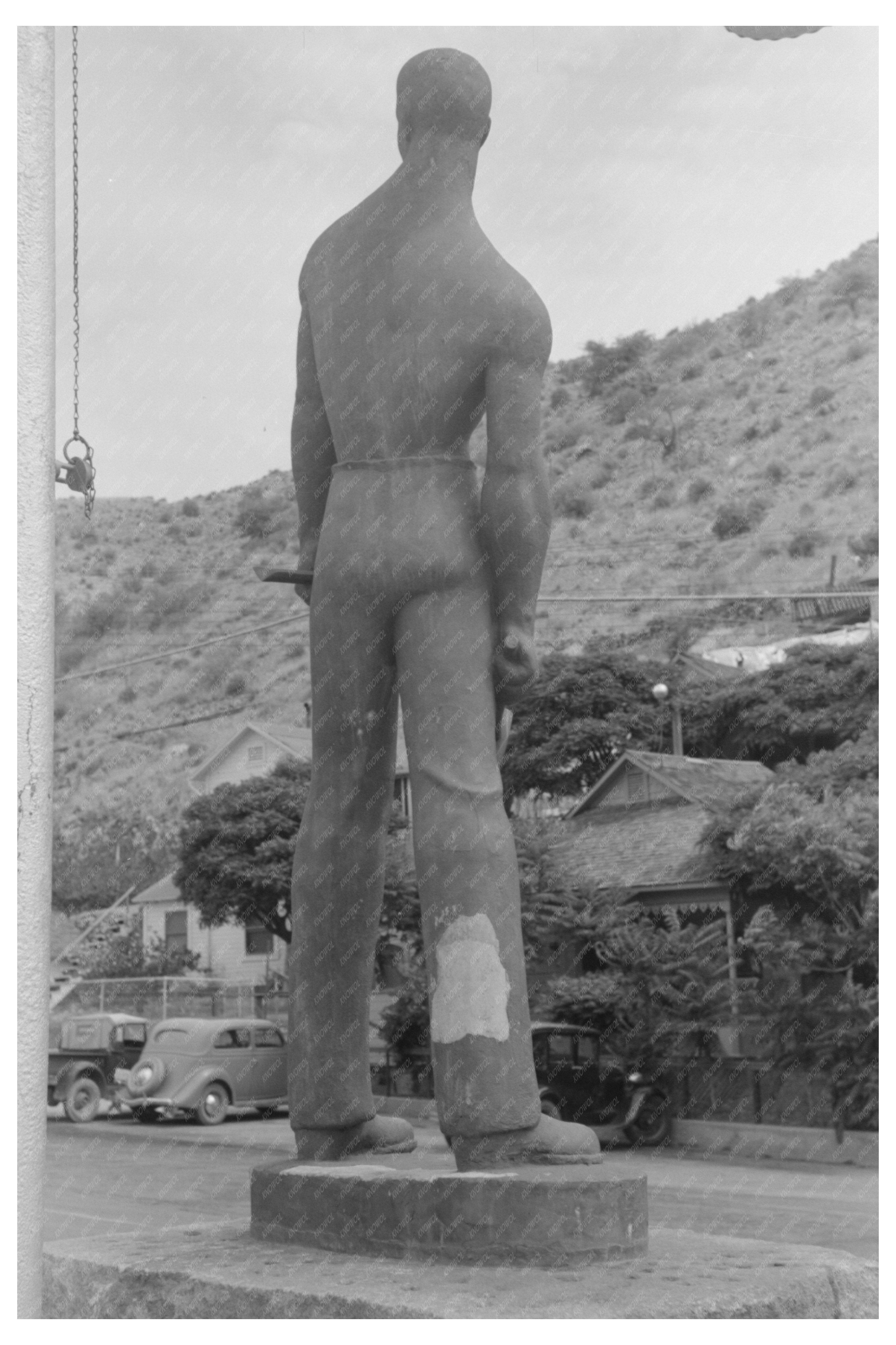 Bisbee Arizona Miners Monument Vintage Photo 1940