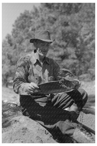 Dry Gold Panning in Pinos Altos New Mexico 1940