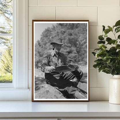 Dry Gold Panning in Pinos Altos New Mexico 1940