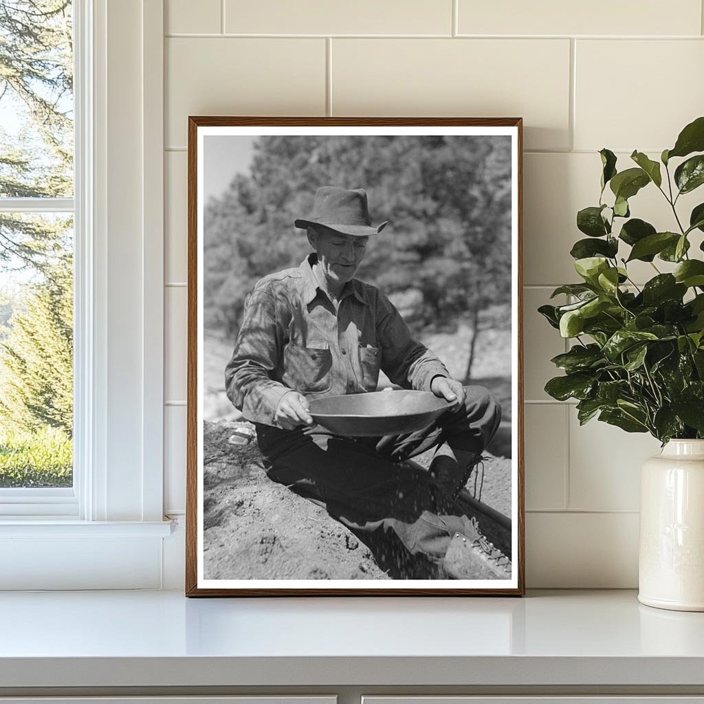 Prospector Panning for Gold in Pinos Altos 1940