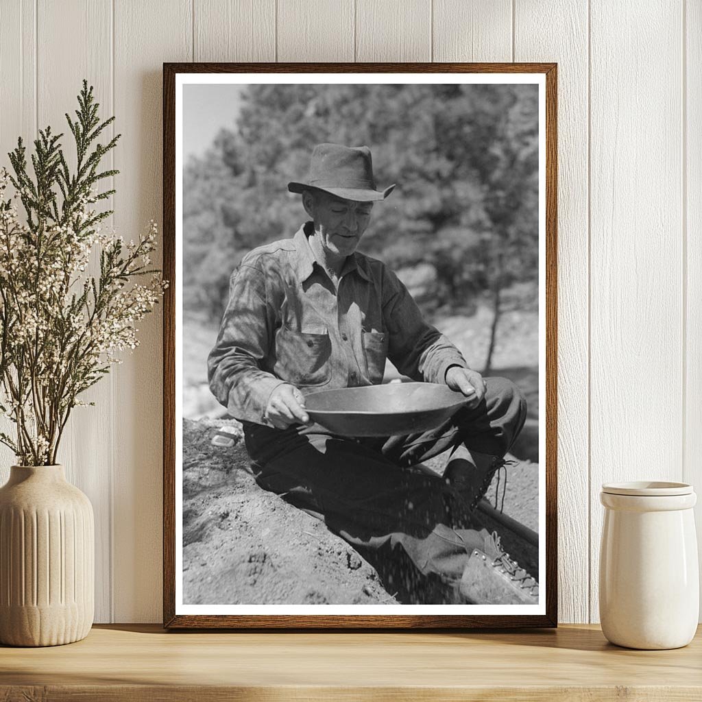 Prospector Panning for Gold in Pinos Altos 1940