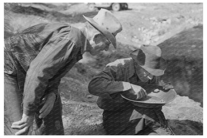 Gold Prospectors at Work in Pinos Altos New Mexico 1940