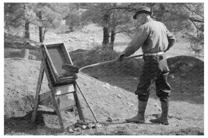 Prospector Working in Pinos Altos New Mexico 1940