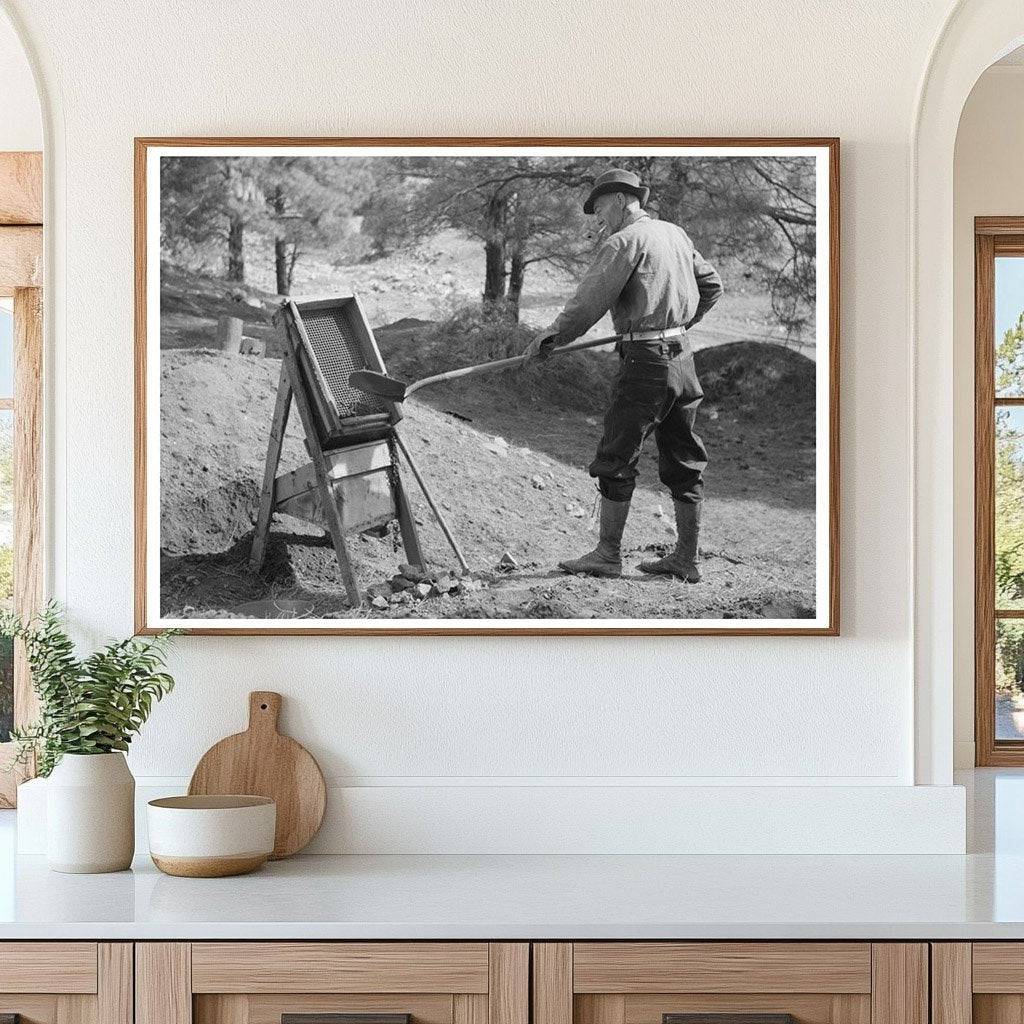 Prospector Working in Pinos Altos New Mexico 1940