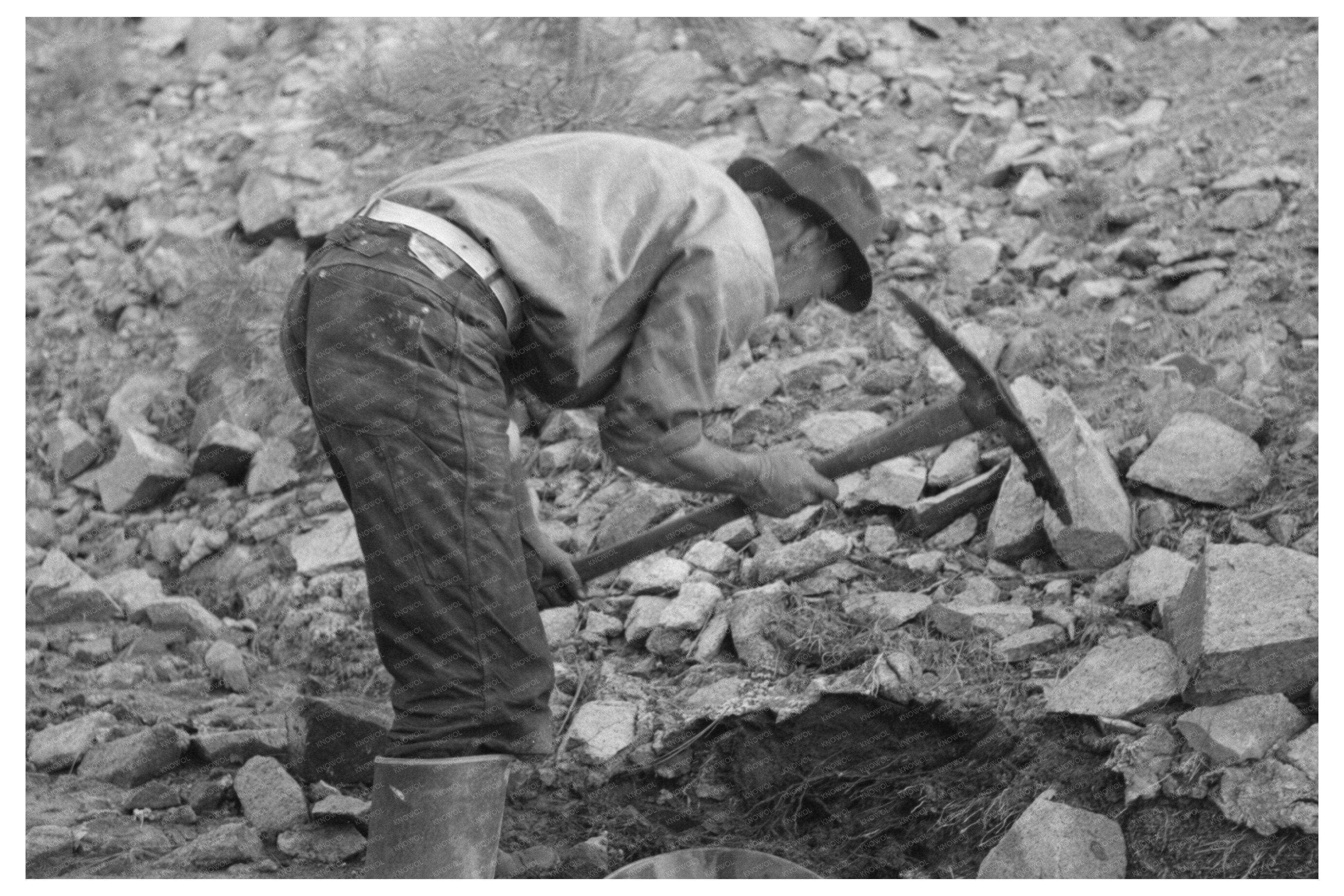 Gold Prospector Mining in Pinos Altos New Mexico 1940