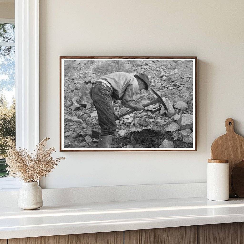 Gold Prospector Mining in Pinos Altos New Mexico 1940