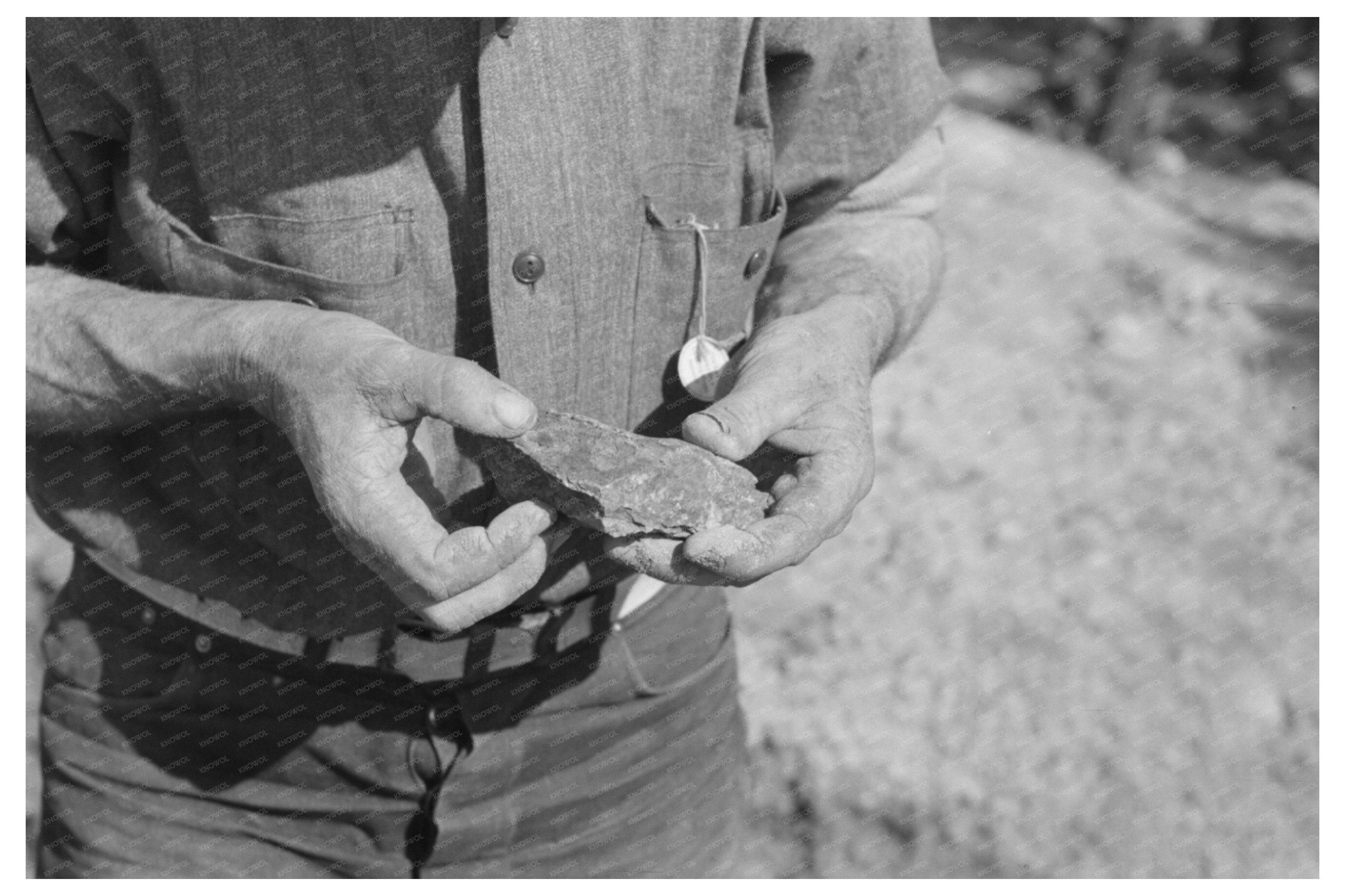 Prospector Holds Ore in Pinos Altos New Mexico 1940