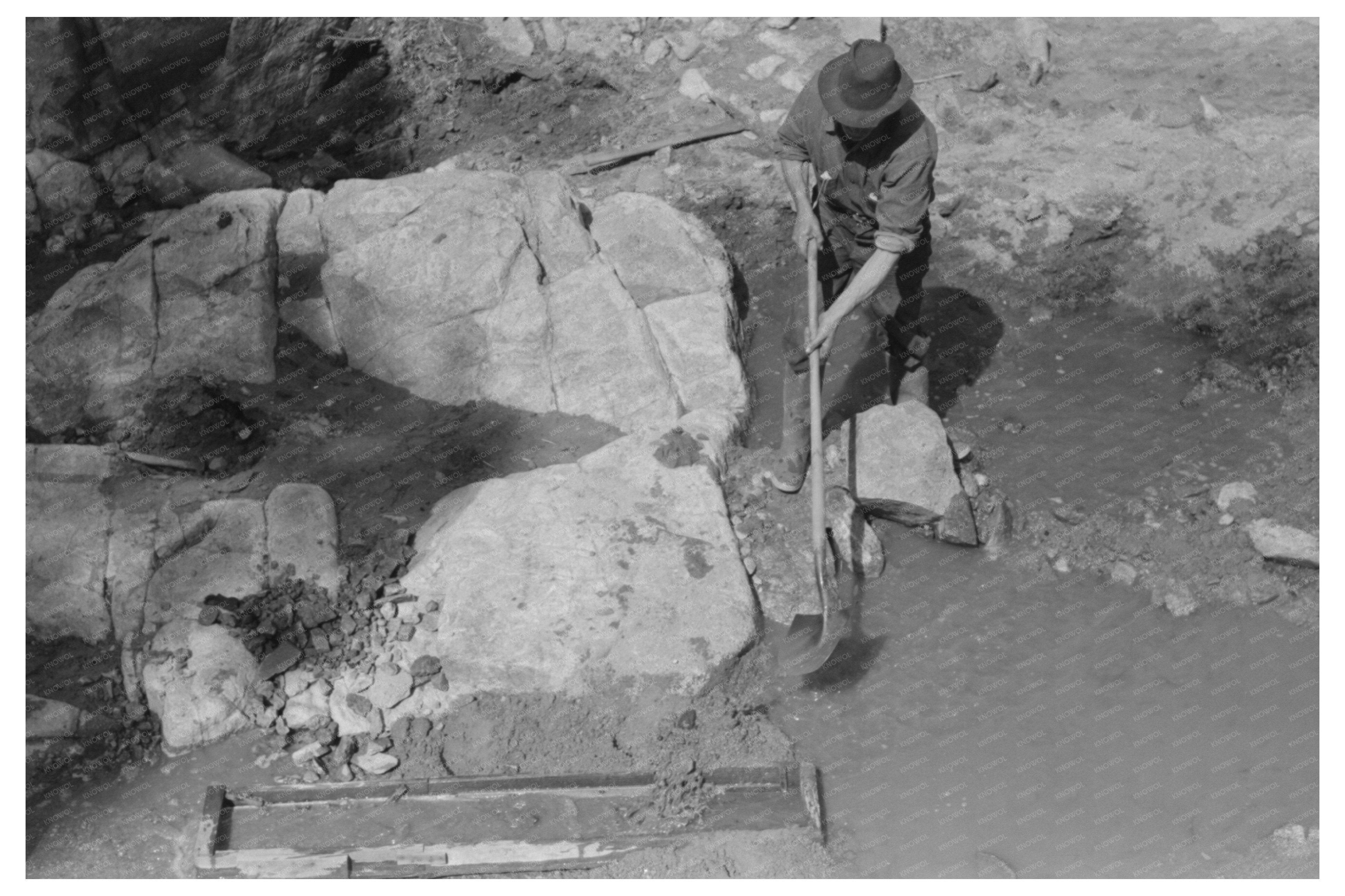 Prospector Working Sluice Box in Pinos Altos 1940