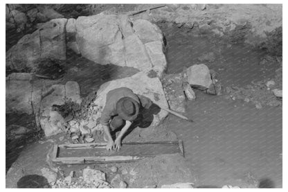 Prospector Working at Sluice Box Pinos Altos 1940