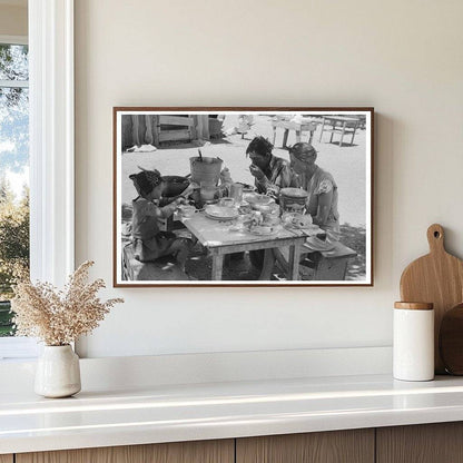 Caudill Family Outdoor Dining in Pie Town New Mexico 1940