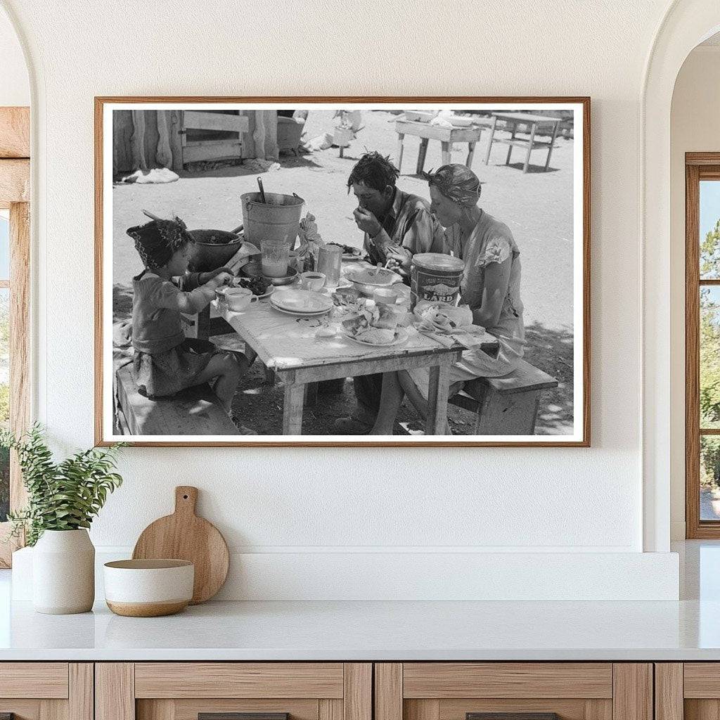 Caudill Family Outdoor Dining in Pie Town New Mexico 1940