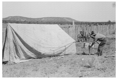 Tent Posts Driven in Pie Town New Mexico June 1940